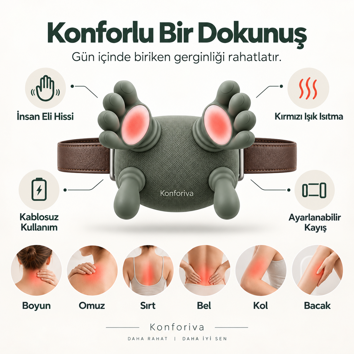 Konforiva masaj aleti özellikleri ve kullanım alanları